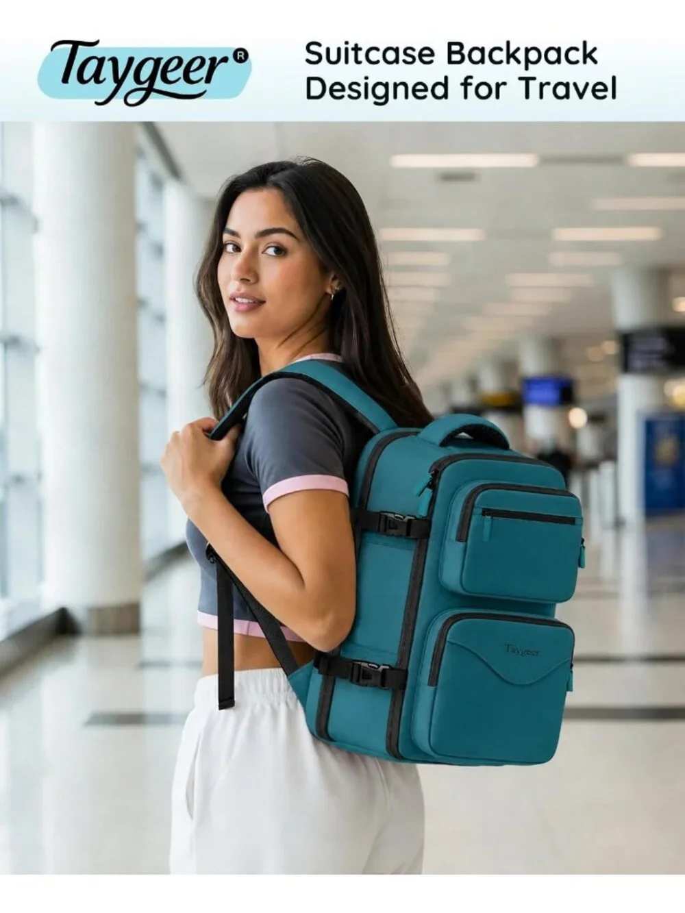 Airline Approved Carry-On Backpack | Women's Travel Weekender Bag, Lightweight